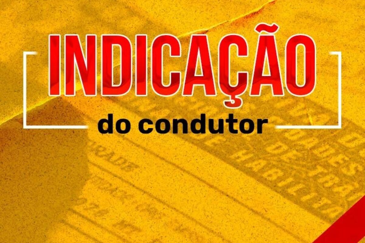 Imagem destacando a indicação de condutor no trânsito.