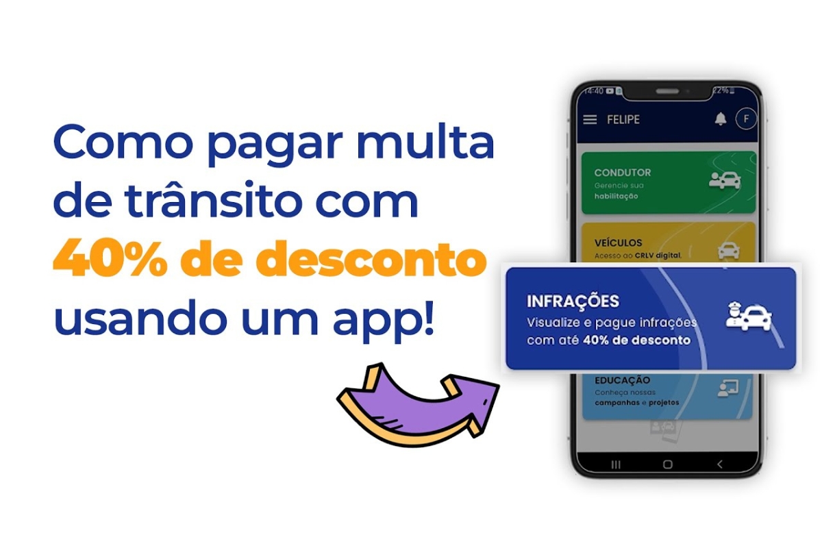 App para pagar multas de trânsito com desconto.