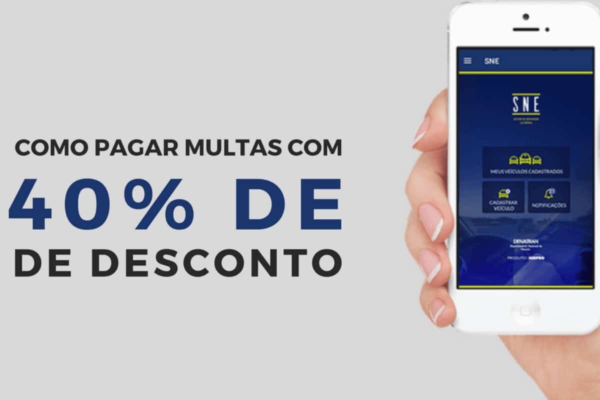 Pague multas com 40% de desconto.