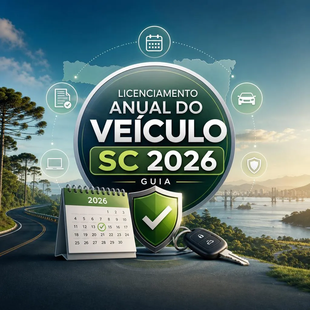 Guia licenciamento anual veículo SC 2026