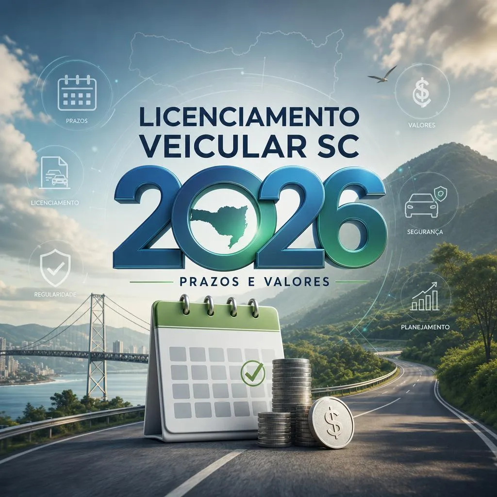 Licenciamento Veicular SC 2026 prazos e valores