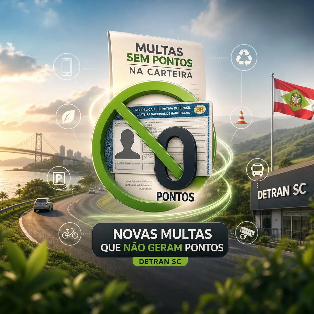 Multas sem pontos na CNH Detran SC