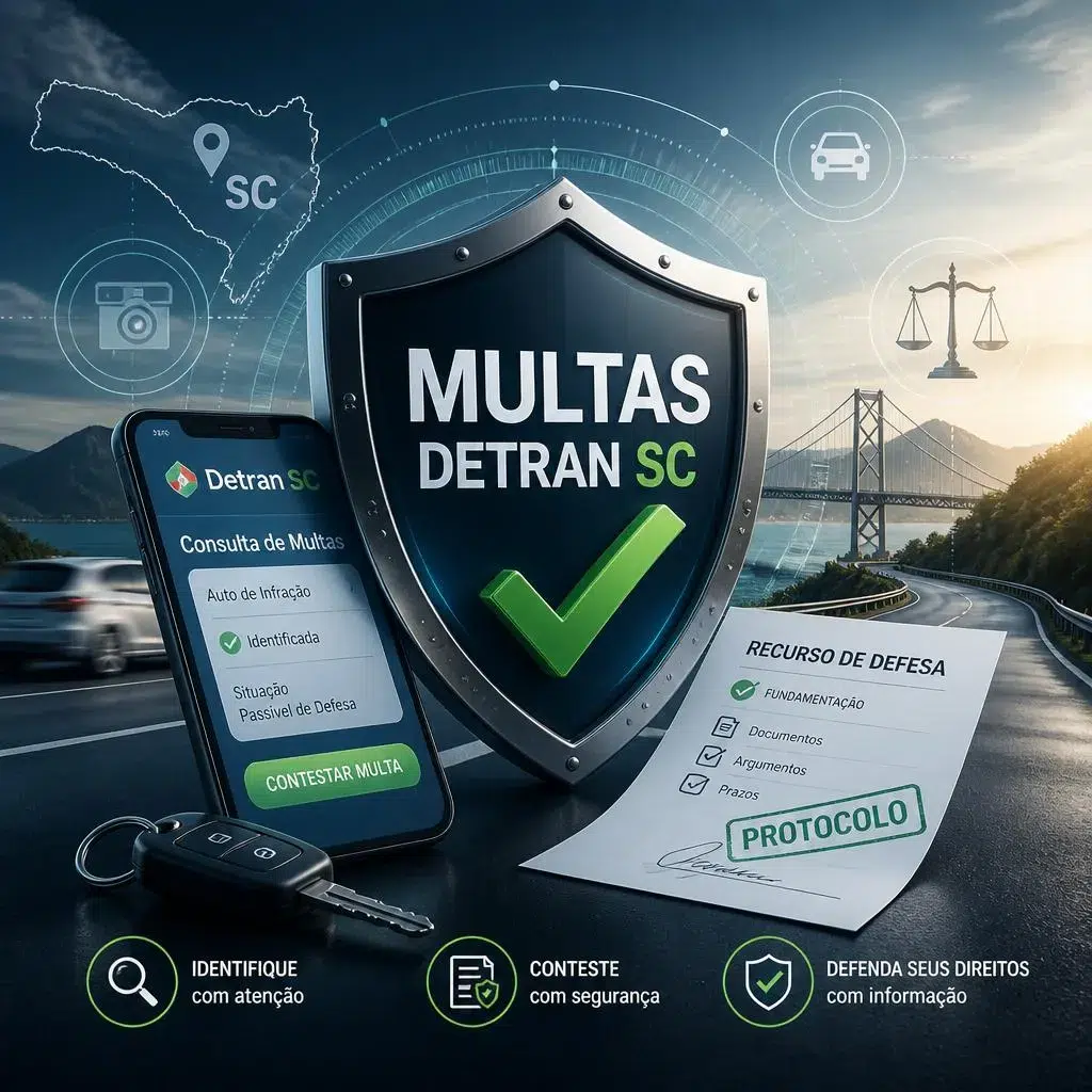 Consulta e contestação de multas do Detran SC